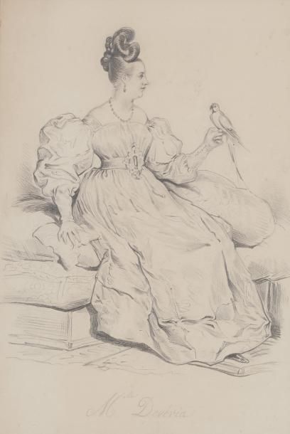 null ÉCOLE FRANÇAISE du XIXe siècle d’après Achille DEVERIA (1800-1857)
Portrait...