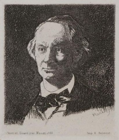 null Édouard Manet (1832-1883)
Baudelaire de profil en chapeau ; Charles Baudelaire...