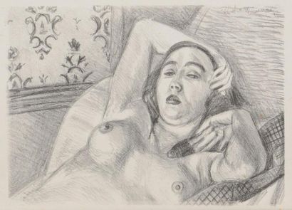 null Henri Matisse (1869-1954)
Le Repos du modèle. 1922. Lithographie. 302 x 221....