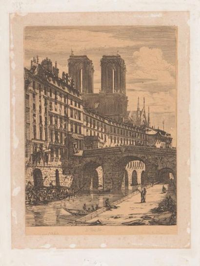 null Charles Meryon (1821-1868)
Le Petit Pont. 1850. Eau-forte et pointe sèche. 185...