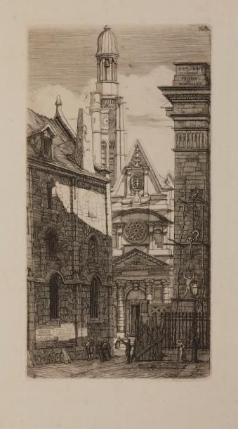 null Charles Meryon (1821-1868)
Saint-Étienne-du-Mont. 1852. Eau-forte. 129 x 248....