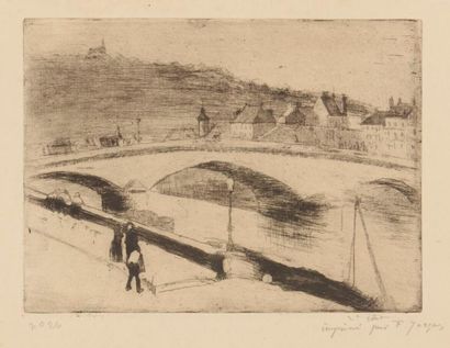 null Camille Pissarro (1830-1903)
Le Pont de pierre, à Rouen. 1887. Pointe sèche....