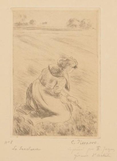 null Camille Pissarro (1830-1903)
La Sarcleuse. 1887-1888. Pointe sèche. 110 x 160....