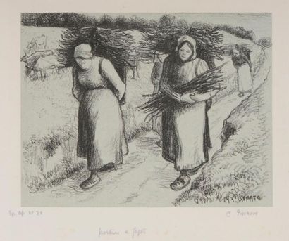 null Camille Pissarro (1830-1903)
Porteuses de fagots. 1896. Zincographie. 300 x...