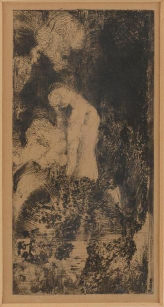 null Odilon Redon (1840-1916)
Baigneuse. Avant 1914. Eau-forte. 65 x 132. Mellerio...