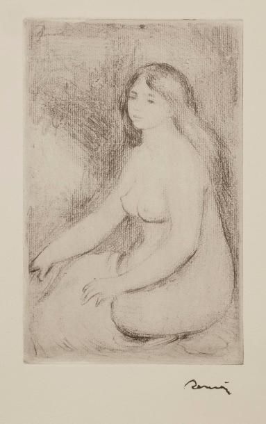 null Pierre-Auguste Renoir (1841-1917)
Baigneuse assise. Vers 1897. Vernis mou. 138...