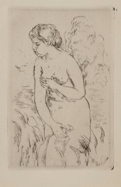 null Pierre-Auguste Renoir (1841-1917)
Baigneuse debout à mi-jambes. 1910. Eau-forte....