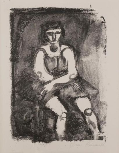 null Georges Rouault (1871-1958)
Écuyère assise. 1926. Lithographie. 225 x 310. Chapon...