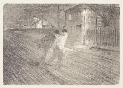 null Théophile-Alexandre Steinlen (1859-1923)
La Rue Caulaincourt. 1896. Lithographie....