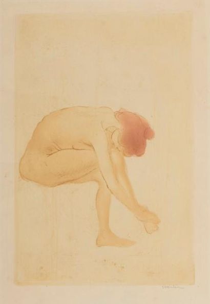 null Théophile-Alexandre Steinlen (1859-1923)
Femme assise s’essuyant les pieds (3e...