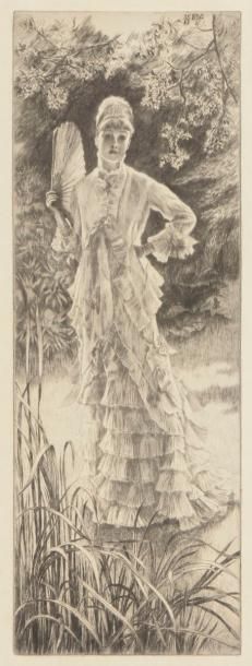 null James-J.-J. Tissot (1836-1902)
Printemps. 1878. Pointe sèche. 135 x 375. Wentworth...