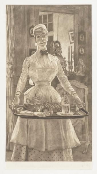 null James-J.-J. Tissot (1836-1902)
Le Matin. 1886. Manière noire. 260 x 490. Wentworth...