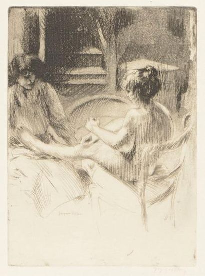 null Jacques Villon (Gaston Duchamp, dit) (1875-1963)
La Pédicure, ou La Toilette...