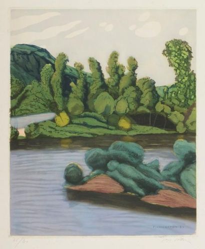null Jacques Villon (Gaston Duchamp, dit) (1875-1963)
Paysage. 1928. Aquatinte d’après...