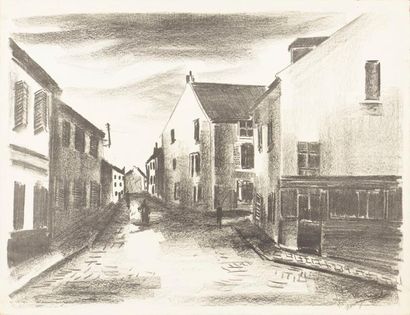 null Maurice de Vlaminck (1876-1958)
Une rue à Pontoise. 1921. Autographie. 638 x...