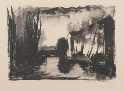 null Maurice de Vlaminck (1876-1958)
Crépuscule. 1925. Lithographie. 325 x 225. Walterskirchen...