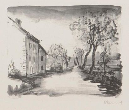 null Maurice de Vlaminck (1876-1958)
Nelle-la-Vallée, le chemin au bord du Sausseron....