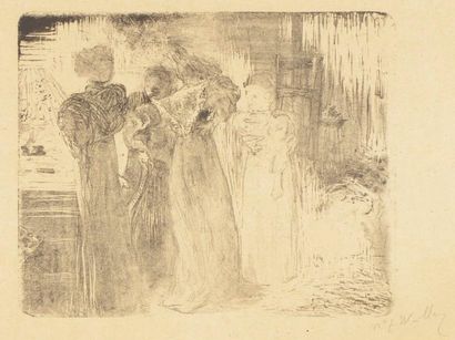 null Édouard Vuillard (1868-1940)
L’Atelier, ou L’Essayage. 1895. Lithographie. 300...