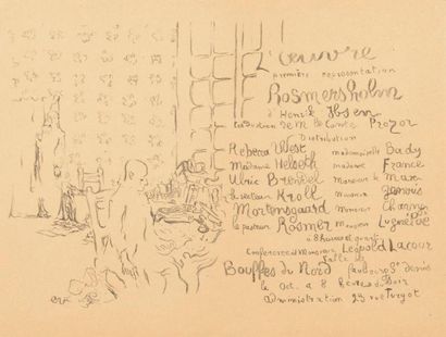 null Édouard Vuillard (1868-1940)
Rosmersholm d’Henrik Ibsen. Programme pour le théâtre...