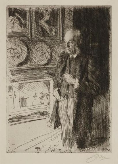 null Anders Zorn (1860-1920)
Henry Marquand. 1893. Eau-forte. 195 x 275. Asplund...