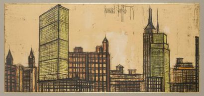 null Bernard Buffet (1928-1999) (d’après)
New York Skyline. Callichromie d’après...
