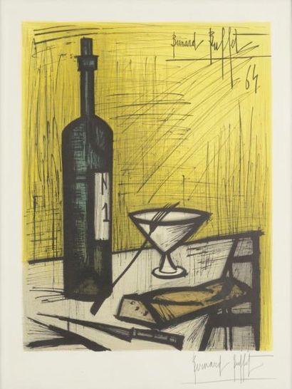null Bernard Buffet (1928-1999) (d’après)
Le Pain et le vin. 1964. Lithographie par...
