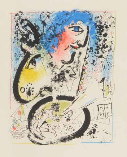 null Marc Chagall (1887-1985)
Autoportrait. Frontispice pour Chagall lithographe,...