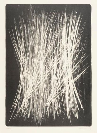 null Hans Hartung (1904-1989)
L 102. 1963. Lithographie. 400 x 575. Mason 180. Parfaite...