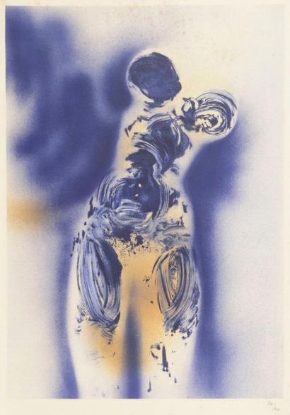 null Yves Klein (1928-1962)
Anthropométrie ANT 7. Vers 1960. Lithographie. 525 x...