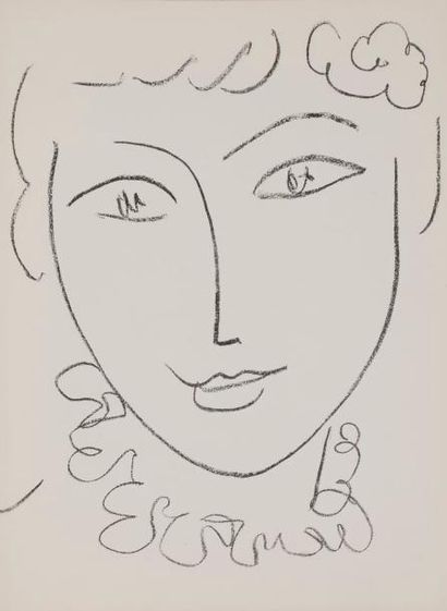 null Henri Matisse (1869-1954)
Frontispice pour Portraits par Henri Matisse. Monte...