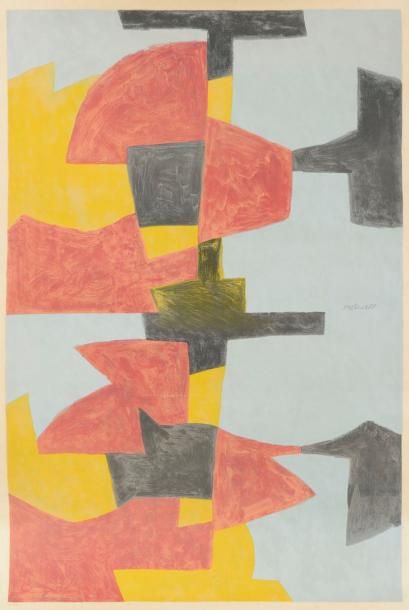 null Serge Poliakoff (1900-1969) (d’après)
Composition. Lithographie par Sorlier....