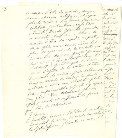 null Jacques AUDIBERTI (1899-1965). Manuscrit autographe ; 8 pages in-4 numérotées...