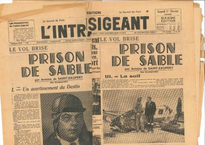 null Antoine de SAINT-EXUPÉRY. 10 coupures de journaux, 1936-1938 (qqs déchirures).
...