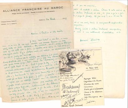 null [Georges DUHAMEL (1884-1966)]. Environ 150 lettres et cartes, la plupart L.A.S....