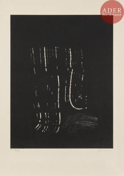 null Hans HARTUNG (1904-1989)
Composition,
Lithographie.
Porte une signature en bas...