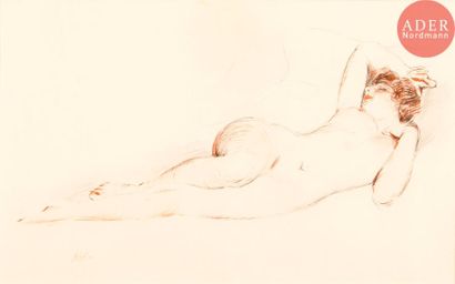 null D'après Paul César HELLEU (1859-1927)Femme nue endormieProcédé photomécanique...