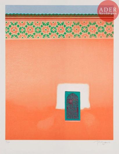 null TARAZOUZ (XXe siècle)La Fenêtre marocaine, 1990Lithographie.Signée, datée et...