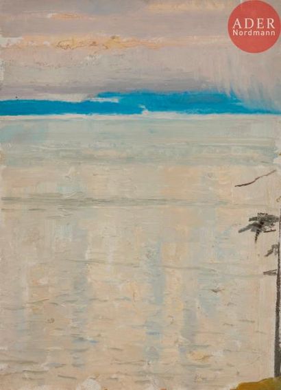 Vladimir Petrovitch TOMILOVSKY (1901-1990) 
Reflets sur le Baïkal, 1962
Huile sur...