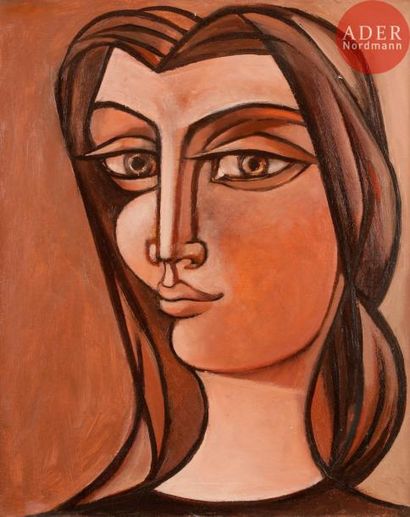 Georges-Henri PESCADÈRE (1915-2003) 
Portrait de Marie, 1979
Huile sur toile.
Monogrammée...