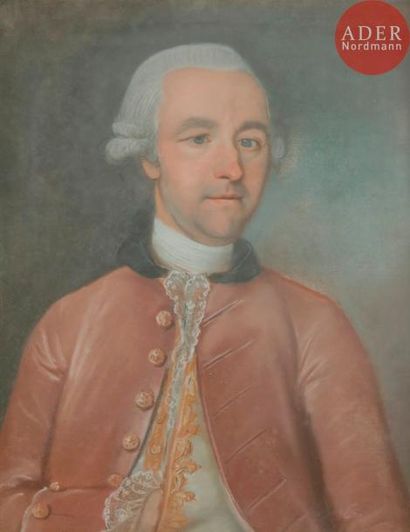 null École FRANCAISE DU XVIIIe siècle
Portrait d’homme élégant
Pastel.
60 x 45 c...