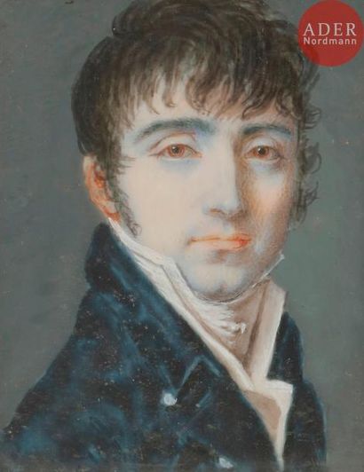 null Portrait présumé de Charles Barascud (1781-1862), en buste vers la droite, coiffé...