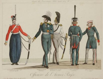 MARTINET 
Officiers de l’Armée russe, 1814
Gravure...