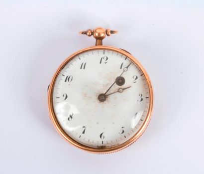 null Montre gousset en or rose 18K (750 ‰). 
Poids brut : 72,4 g
(accidents)