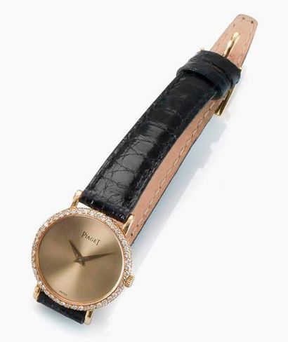 null PIAGET
Montre bracelet de dame en or 18K (750‰). Modèle Altiplano, mécanique,...