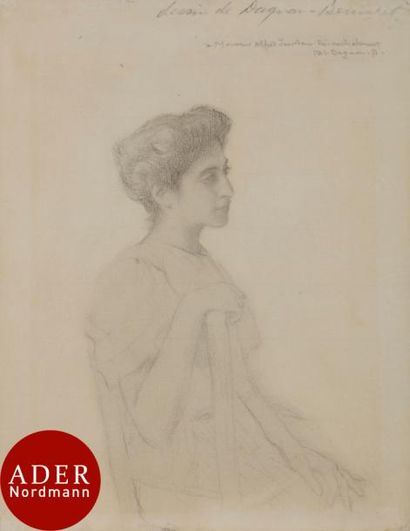 null Pascal DAGNAN-BOUVERET (1852-1929)
Femme assise de profil
Mine de plomb.
Signée...