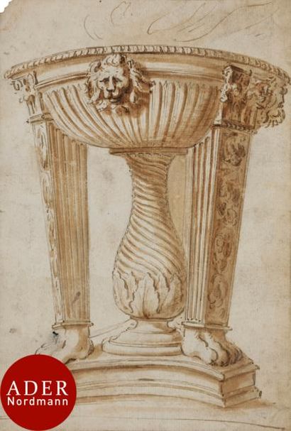 null ÉCOLE FRANÇAISE du XVIIIe siècle
Ensemble de 13 dessins d’après des vases antiques...