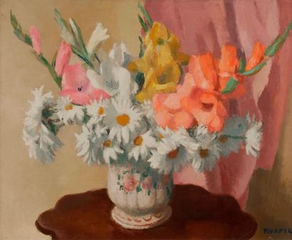 null Charles KVAPIL (1884-1958)
Vase de fleurs
Huile sur toile.
Signée en bas à ...