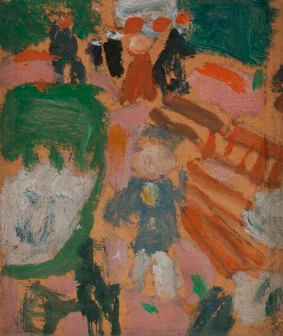 null Jean Puni dit POUGNY (1892-1956)
Au Jardin public, enfant et sa voiture, 1942
Huile...