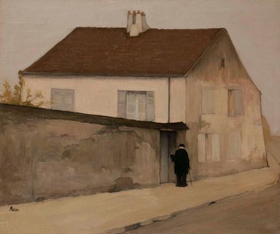 null Joseph ROSSI (1892-1930)
Le Vieillard devant sa maison, 1929
Huile sur toile.
Signée...