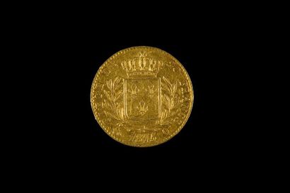 null LOUIS XVIII (1ère Restauration 1814-1815).
20 francs buste habillé, 1815-Q=Perpignan....